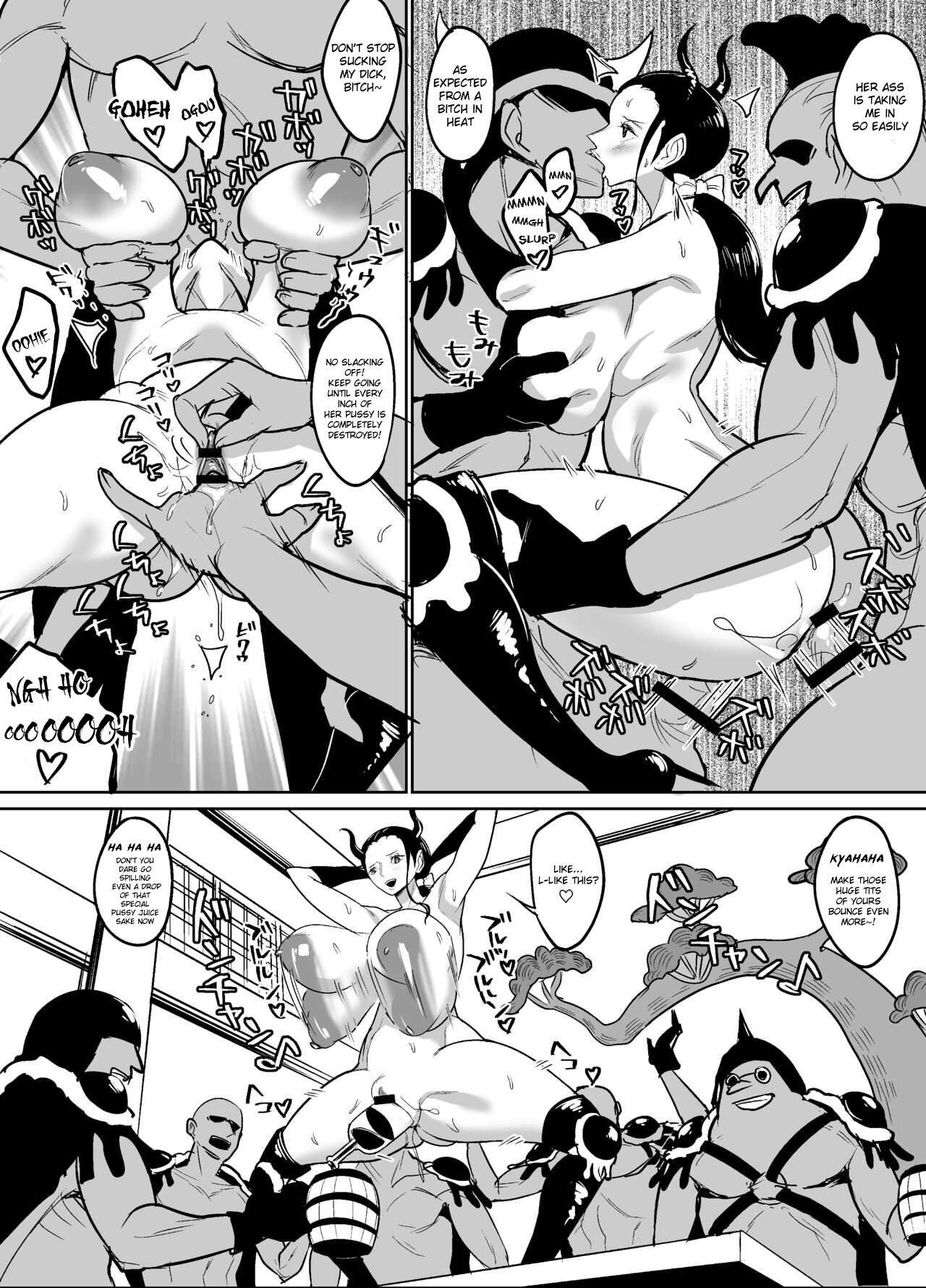 anal, beast pirates, beast pirates (cosplay), bottle insertion, breasts, dancing, double penetration, doujinshi, fellatio, female, group, hamiltan, huge breasts, kissing, kissing while penetrated, large areolae, male, nico robin, ntr, one piece, penetration, penis, pussy, sex, squeezing breast, throat swabbing, vaginal penetration