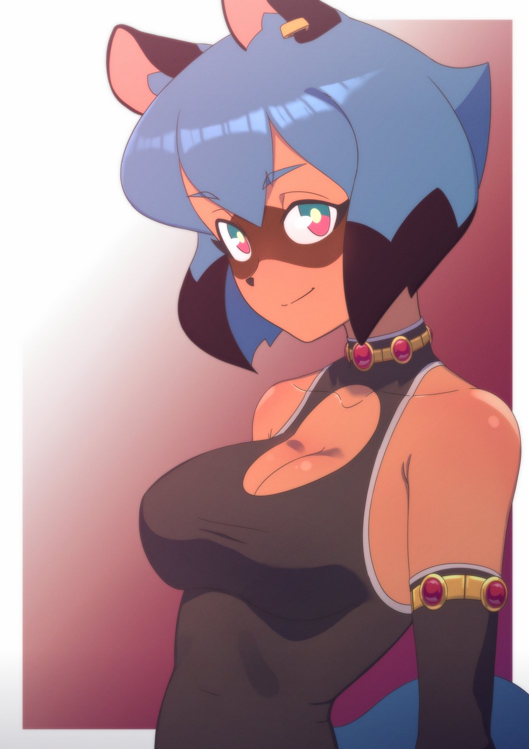 1girls, brand new animal, breasts, cleavage, clothed, clothed female, female, female only, michiru kagemori, non-nude, solo, tagme, tanquito