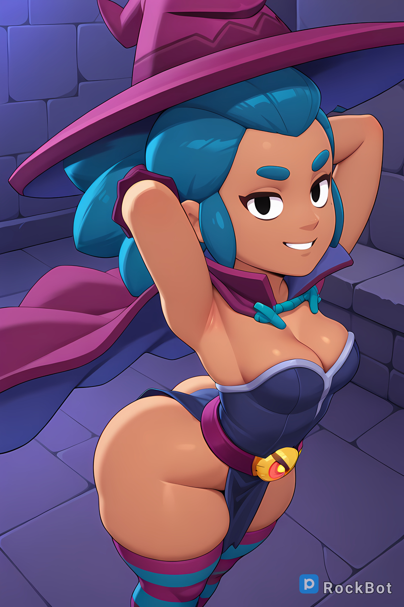 ai generated, brawl stars, hoot hoot shelly, rockbot, shelly (brawl stars), tagme