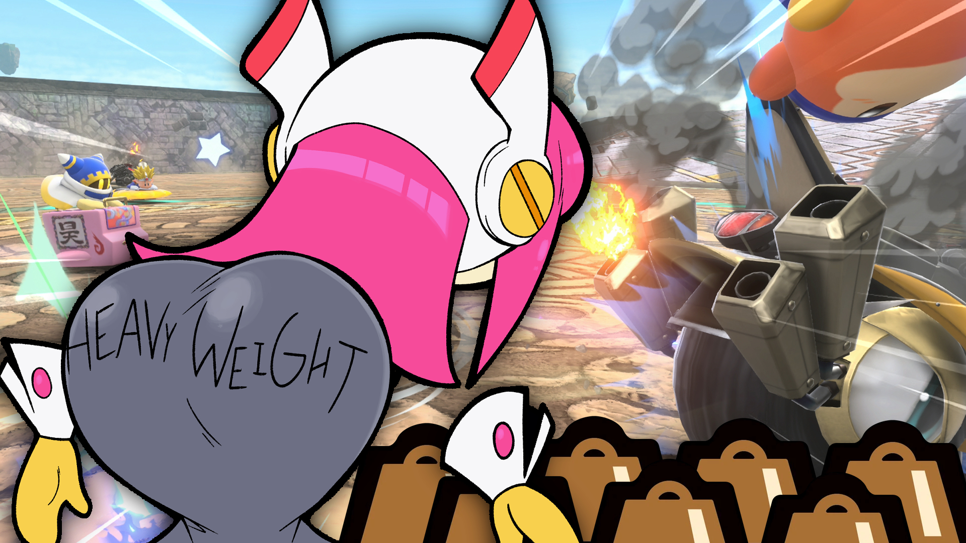 1girls, ass, ass focus, ass up, bent over, kirby (series), kirby air riders, kirby planet robobot, scottfalco (artist), screenshot, susie (kirby), susie is actually a heavyweight rider, text on clothing, thumbnail, youtube, youtube thumbnail