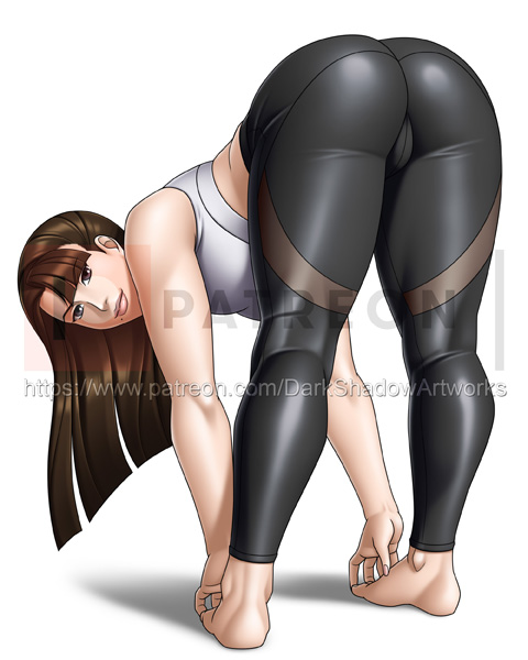 1girls ass barefoot bent_over brown_eyes brown_hair dat_ass female female_only fully_clothed gyakuten_saiban looking_at_viewer mia_fey solo tagme thedarkness tight_clothing