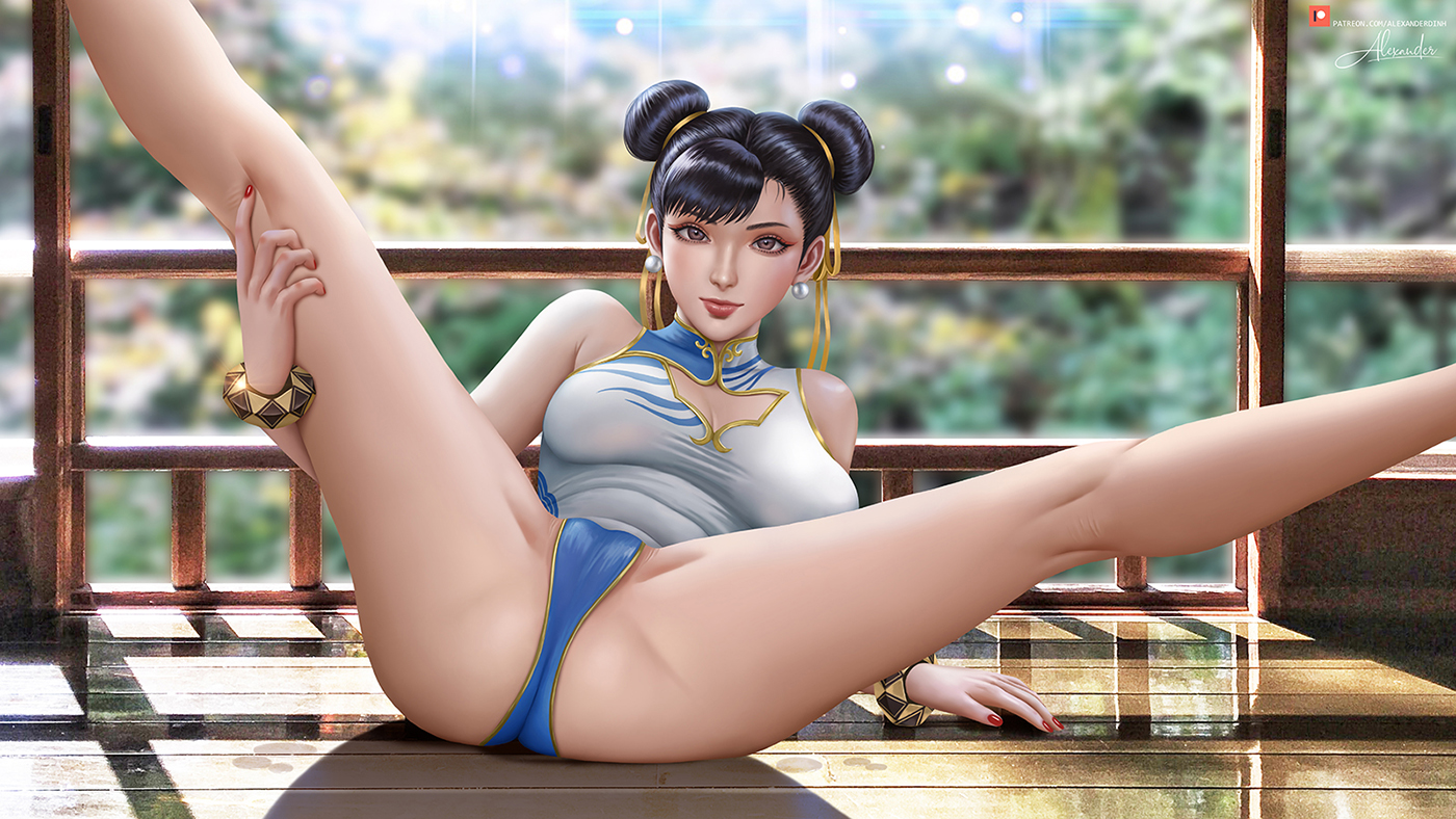 1girls, 2022, alexander dinh, ass, breasts, capcom, chinese clothes, chun-li, female, female only, indoors, large ass, large breasts, light skin, light-skinned female, long legs, looking at viewer, lying on back, panties, short hair, sportswear, spread legs, street fighter, street fighter 6, thick thighs, thighs, twin buns