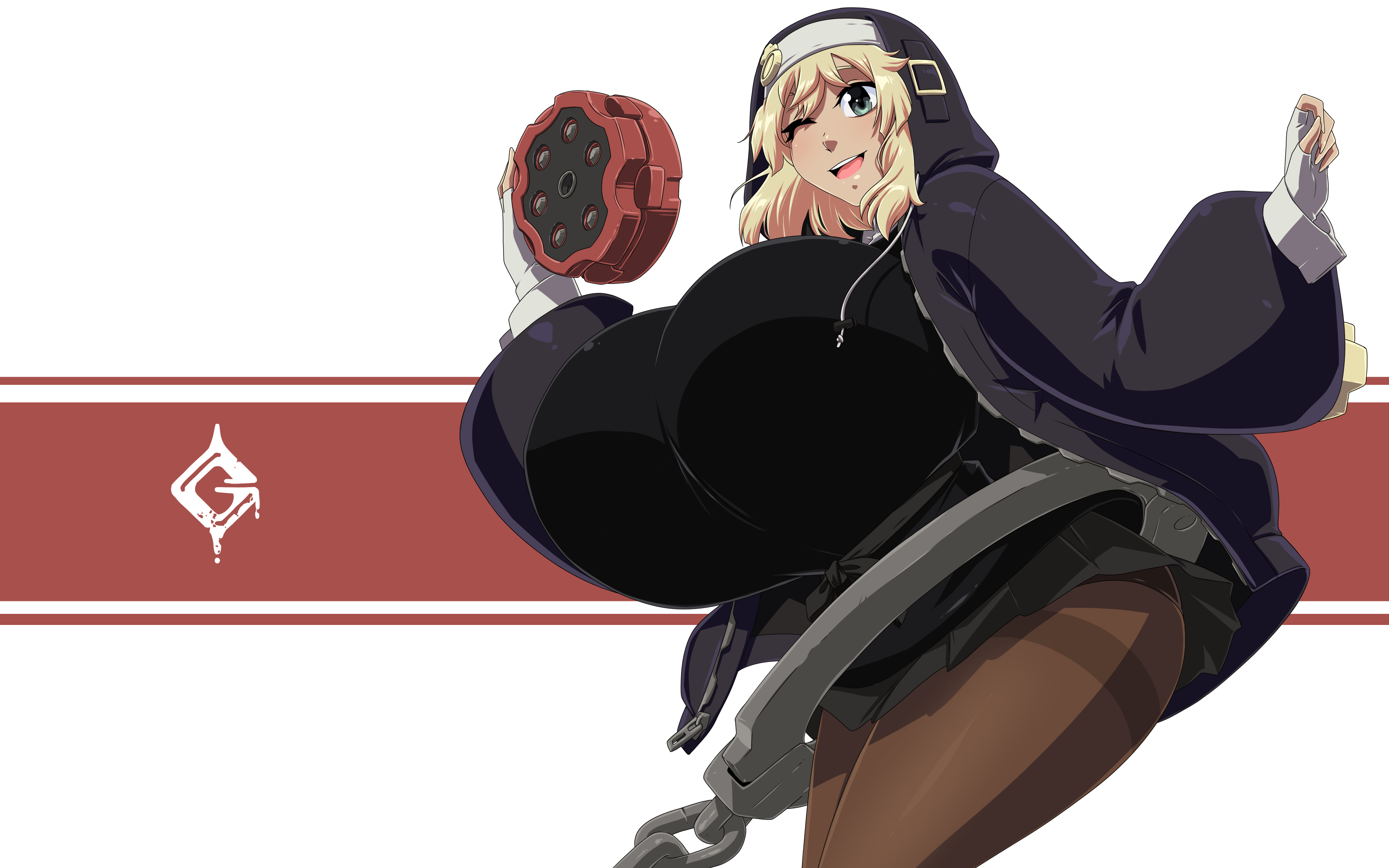 1girls, big breasts, breasts, bridget, female, fully clothed, genderswap, genderswap (mtf), guilty gear, guilty gear strive, huge breasts, rule 63, zdemian