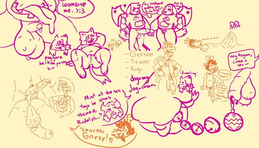 anal_beads asgore_dreemurr cuntboy deltarune dogamy dogaressa intersex jevil_(deltarune) king_spade rudolph_holiday seam_(deltarune) tagme