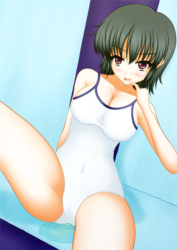 in_pool one-piece_swimsuit pee_puddle peeing peeing_in_swimsuit peeing_self peeing_swimsuit pool puddle pullpull15 sitting smirking swimming_pool swimsuit swimwear tagme wetting wetting_self wetting_swimsuit white_swimsuit