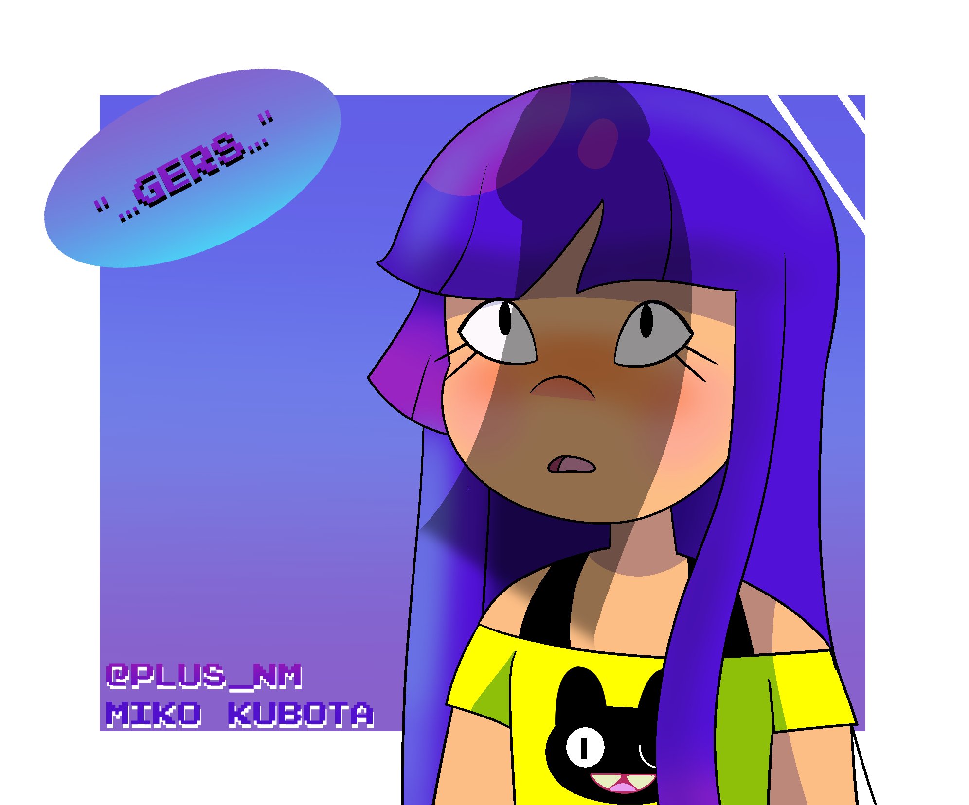 1girls, asian, asian female, female, female only, glitch techs, male, miko kubota, nickelodeon, nokkomotion, offscreen male, penis, penis shadow, plus nm, racial slur, racism, slur, smooth skin, the n word