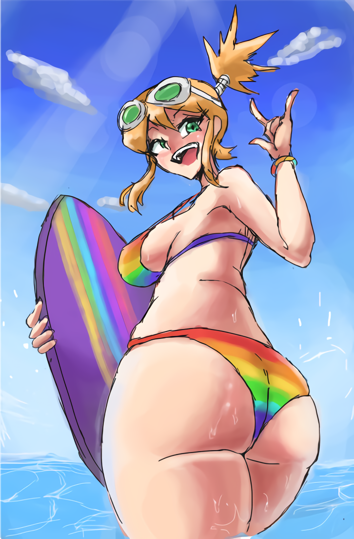 /ctt/ 1girls beach big_ass big_breasts big_butt bikini bubble_ass bubble_butt console-tan digger_nick eyewear_on_head game_boy_color gbc-tan huge_ass huge_breasts huge_butt large_ass large_breasts large_butt looking_at_viewer micro_bikini nintendo rainbow_bikini string_bikini sunglasses sunglasses_on_head surfboard swimsuit thong_bikini