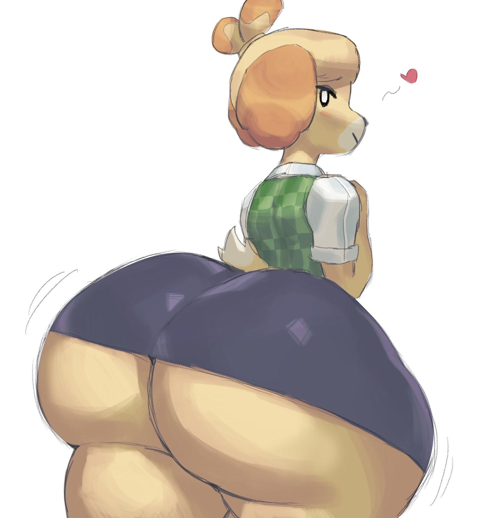 1girls, 2022, 2d, animal crossing, anthro, ass, ass bigger than head, ass bigger than torso, big ass, enormous ass, fat ass, female, furry, gigantic ass, heart, huge ass, hyper, hyper ass, isabelle (animal crossing), looking at viewer, looking back, massive ass, nintendo, office lady, short hair, short skirt, skinny, skirt, tagme, thick thighs, underass, undergroundj, wide hips
