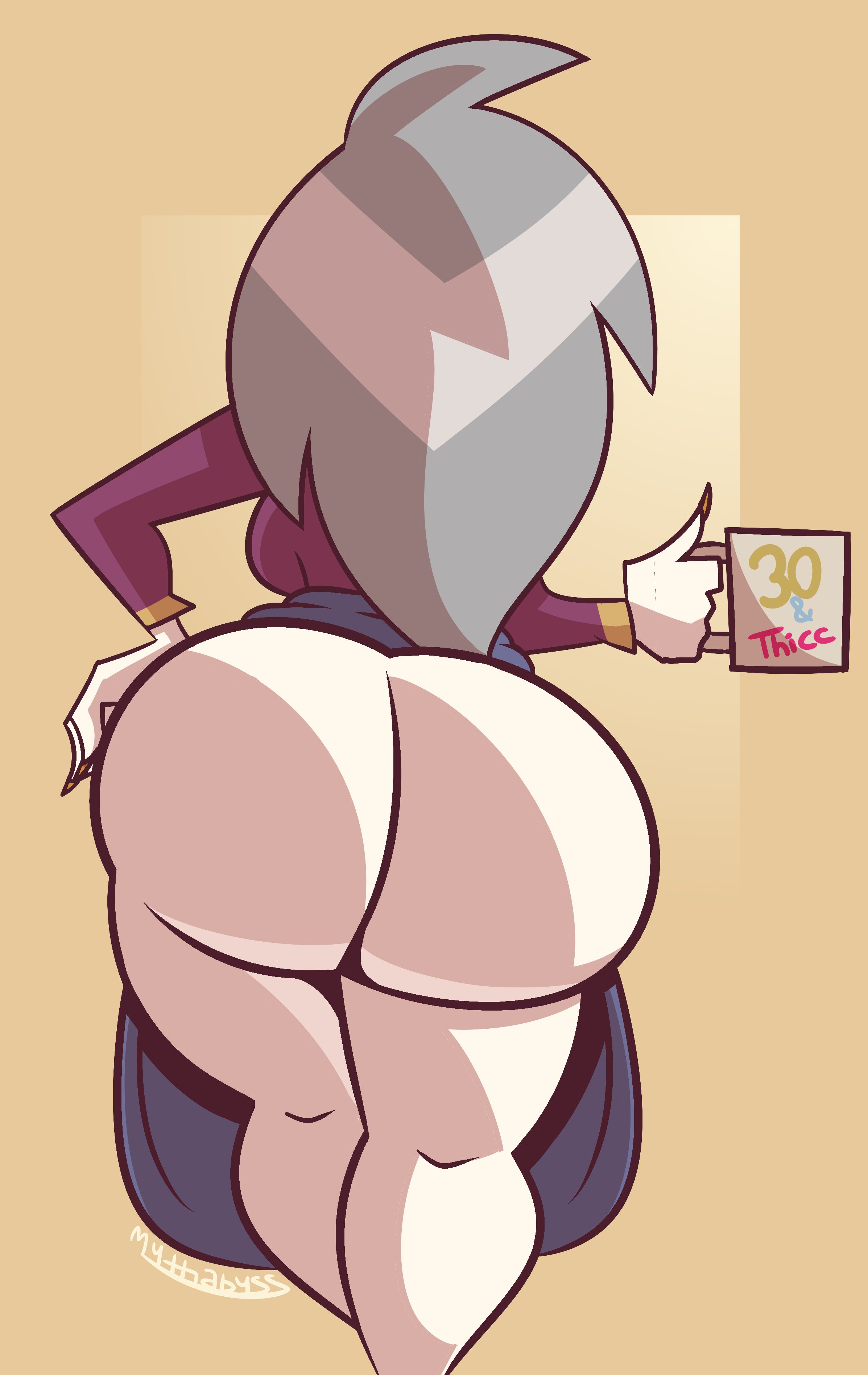 1girls, ass, ass crack, big ass, big butt, bottomless, bottomless skirt, bubble ass, bubble butt, butt crack, disney, disney channel, eda clawthorne, exposed ass, exposed butt, female, female focus, female only, long hair, mug, mythabyss, skirt, skirt lift, skirt up, smooth skin, the owl house, thick thighs, upskirt, wide hips