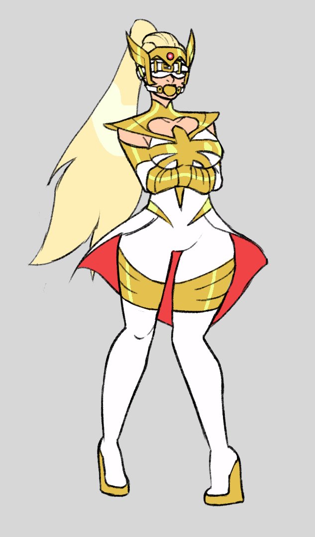 adora alternate_costume armbinder ball_gag blindfold blindfolded bondage gag gagged modified_costume nightingaletide platform_heels ponytail she-ra_and_the_princesses_of_power sketch straitjacket