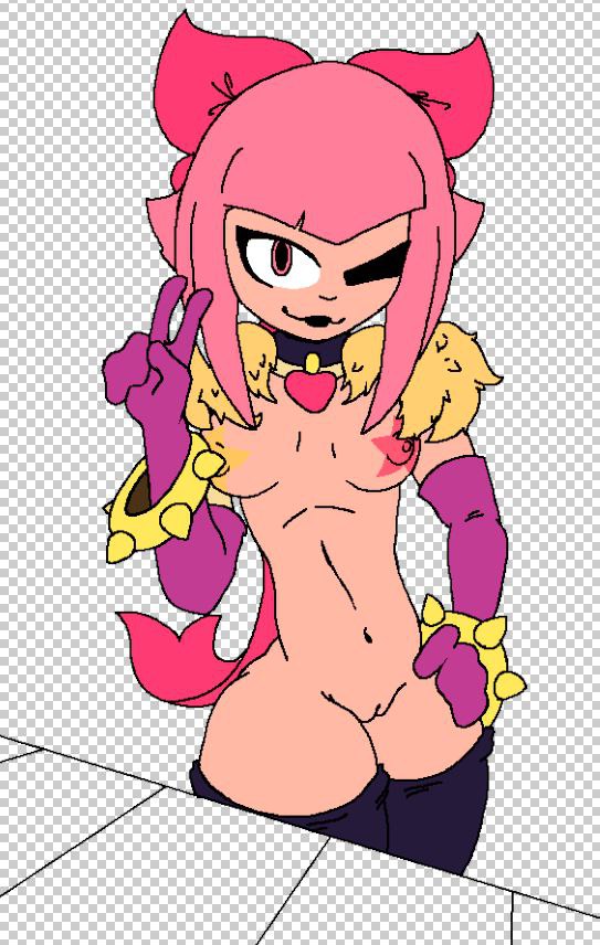 2d brawl_stars breasts female female_only horny melodie_(brawl_stars) naked pussy sketch wip