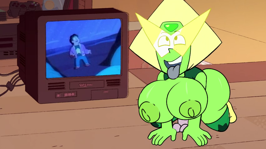 ahe_gao dildo editiorl huge_breasts peridot_(steven_universe) steven_universe