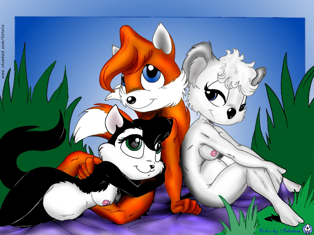 anthro barby_koala blanket breasts canine cat color day fatalis feline female fox fur furry grass group hershey_the_cat koala male mammal marsupial mobian nude outdoors pose pregnant sega smile sonic_(series) straight tails