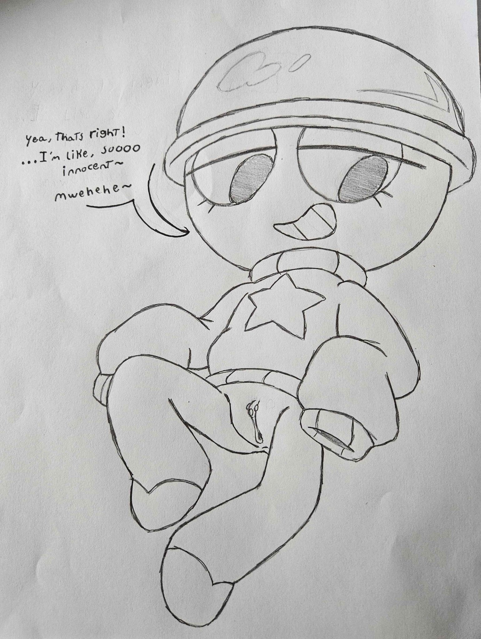 1girls, 2020s, 2026, blushcrunch studio, bottomless, dandy's world, dandys world, english, english text, female, female only, gashapon, gigi (dandy's world), long sleeves, pussy, roblox, sketch, sketch page, solo, solo female, sweater, tagme, text, traditional media, twistedcuppussy