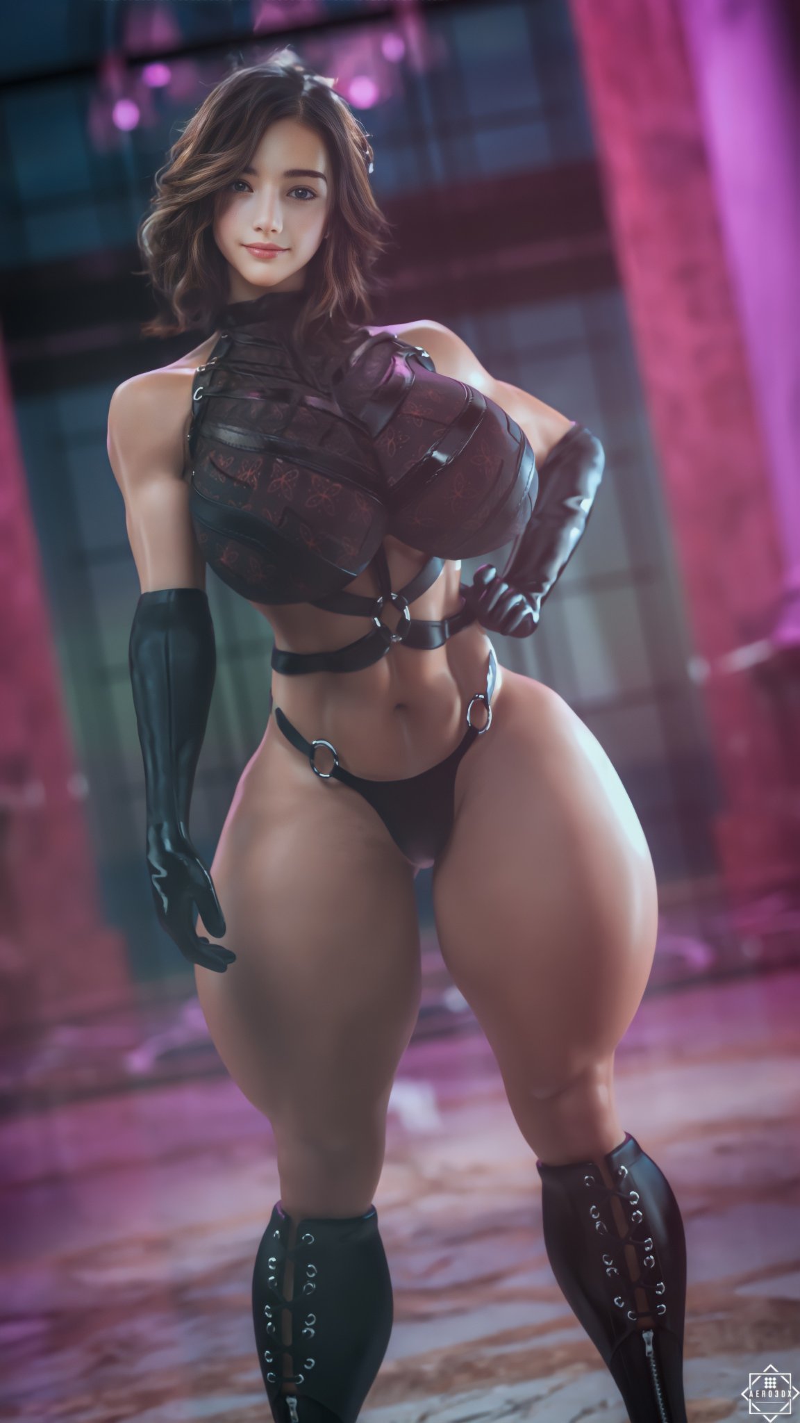 1girls, 3d, 3d (artwork), 3dx, aero3dx, artist name, ass, athletic, athletic female, big ass, big breasts, bimbo, bimbo body, breasts, busty, cleavage, daz studio, female, female only, fit, fit female, hips, hourglass figure, huge ass, huge breasts, human, iray, large ass, large breasts, legs, light skin, light-skinned female, lips, mirage3dx, muscles, muscular, muscular female, muscular thighs, original, original character, shiny, shiny skin, short hair, solo, sterling (aero3dx), thick, thick legs, thick thighs, thighs, toned, toned female, upper body, voluptuous, waist, watermark, wide hips