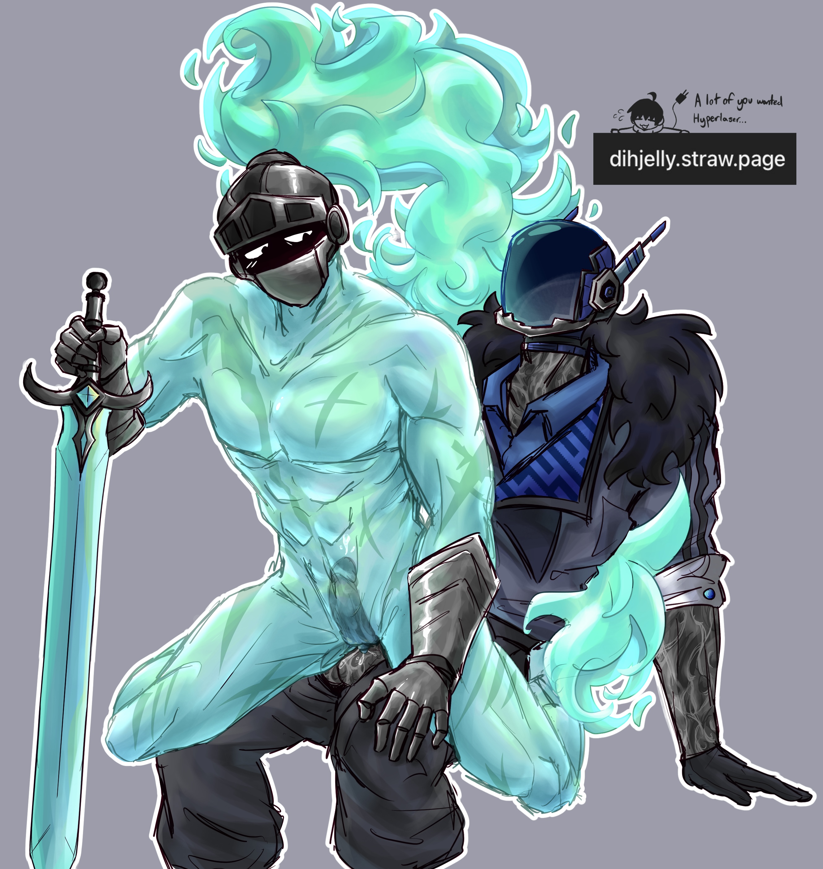 armor, belly bulge, clothed, clothed sex, cn1dihriia, creampie, cum in pussy, cum inside, cuntboy, cuntboy penetrated, cuntboy/male, dandy's world, dandys world, ghost, helmet, hyperlaser (phighting), impregnation, phighting, reverse cowgirl position, riding, riding penis, roblox, robloxian, scars, see-through, self upload, soulvester, soulvester (dandy's world), top surgery scars, trans man, transmasc