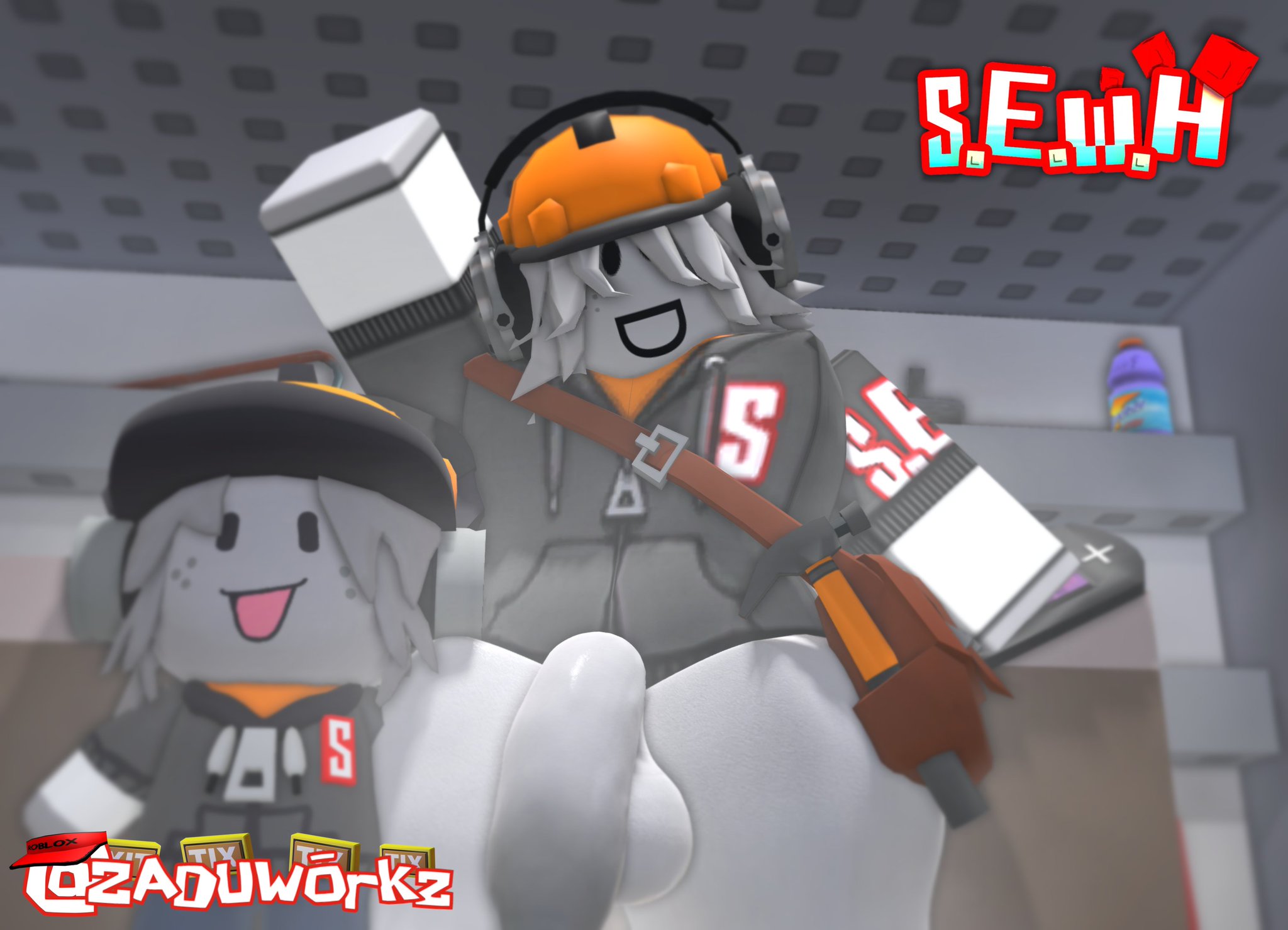 1other, 3d, bottomless, builderfan, grey skin, hoodie, nonbinary (lore), penis, roblox, something evil will happen, tagme, zaduworkz