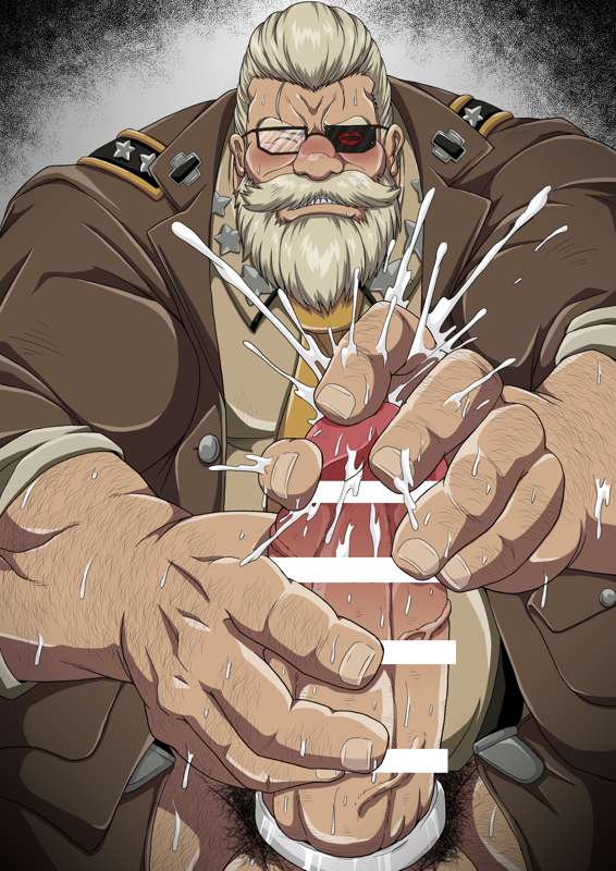 bara chobikuma cumshot ejaculating_cum erect_penis erection goldlewis_dickinson guilty_gear guilty_gear_strive male_only