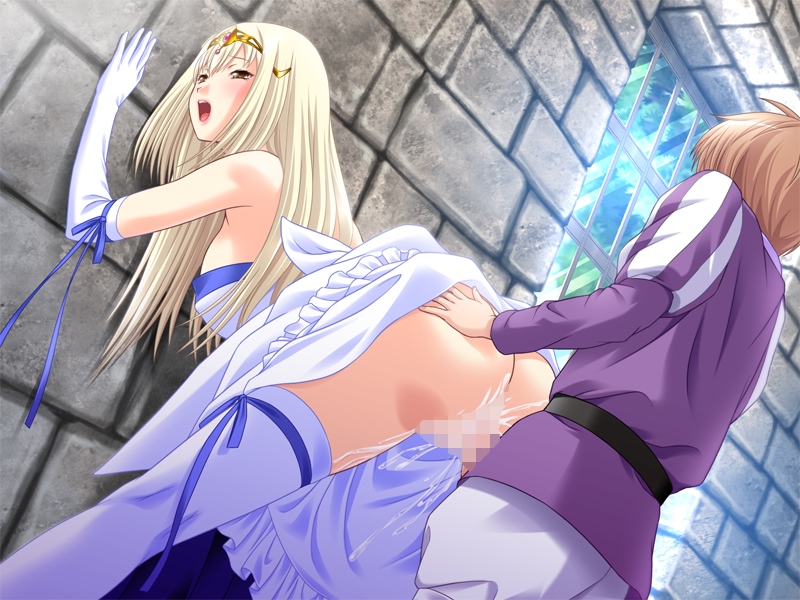 anal anus ass ass_grab bare_shoulders big_sister blonde_hair breasts brother_and_sister brown_hair censored crown cum cum_inside dress ejaculation elbow_gloves female from_behind game_cg gloves hair_ornament himegoto-ai huge_breasts incest little_brother long_hair mosaic_censoring older_female older_sister open_mouth orange_eyes penis prince princess pussy royal sex sinsored standing vaginal_penetration younger_brother younger_male