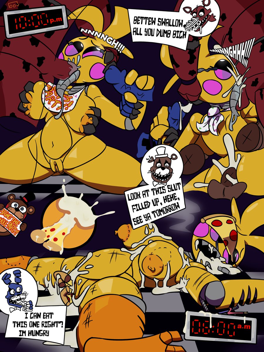 after_sex algob4v avian bav bear big_breasts bird bite_mark bodily_fluids breasts canid canine chicken claw_marks comic cum cum_everywhere cum_inside english_text fellatio female five_nights_at_freddy's five_nights_at_freddy's_2 fox galliform gallus_(genus) genital_fluids grope handjob hi_res humanoid lagomorph leporid male male/female mammal messy nightmare_bonnie nightmare_bonnie_(fnaf) nightmare_foxy nightmare_foxy_(fnaf) nightmare_freddy nightmare_freddy_(fnaf) object_insertion oral penile phasianid questionable_consent rabbit ryona scottgames scratches scuff_marks sex text time_lapse toy_chica_(fnaf) toy_freddy_(fnaf) xray_view