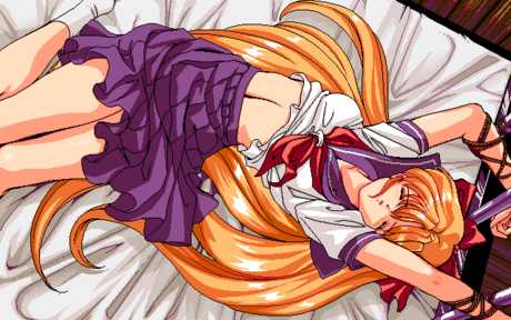 1girls 90s arms_up bishoujo_senshi_sailor_moon bondage bow clothing female female_only human imminent_rape lowres mermaid_(artist) minako_aino sailor_fuku school_uniform skirt small_breasts solo straight_hair tied_to_bed