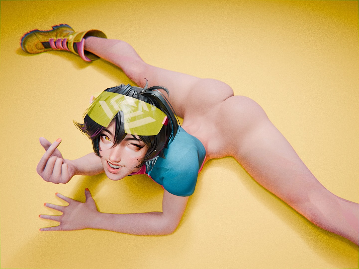 1girl, 3d, 3d (artwork), blender, female, female only, jubilation lee, jubilee, jubilee (marvel rivals), kaskaskas, marvel, marvel rivals, solo
