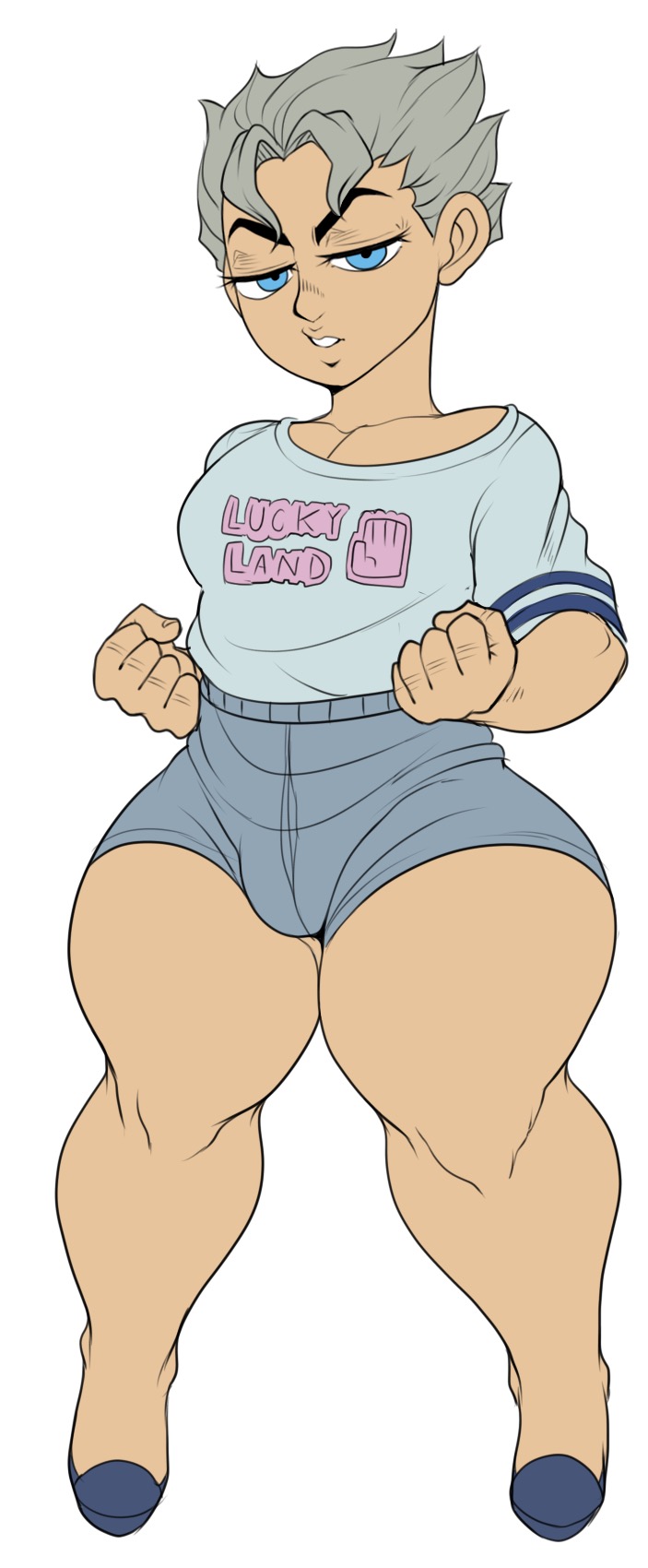 alternate costume, alternate version available, alternate view, ass, bulge, bulge through clothing, crossdressing, detnox, diamond is unbreakable, femboy, femboy only, girly, jojo's bizarre adventure, koichi hirose, male, male focus, male only, short shorts, shorts, shortstack, shortstack femboy, slippers, solo male, spiky hair, thick ass, thick thighs, thighs, trap, white hair, wide hips