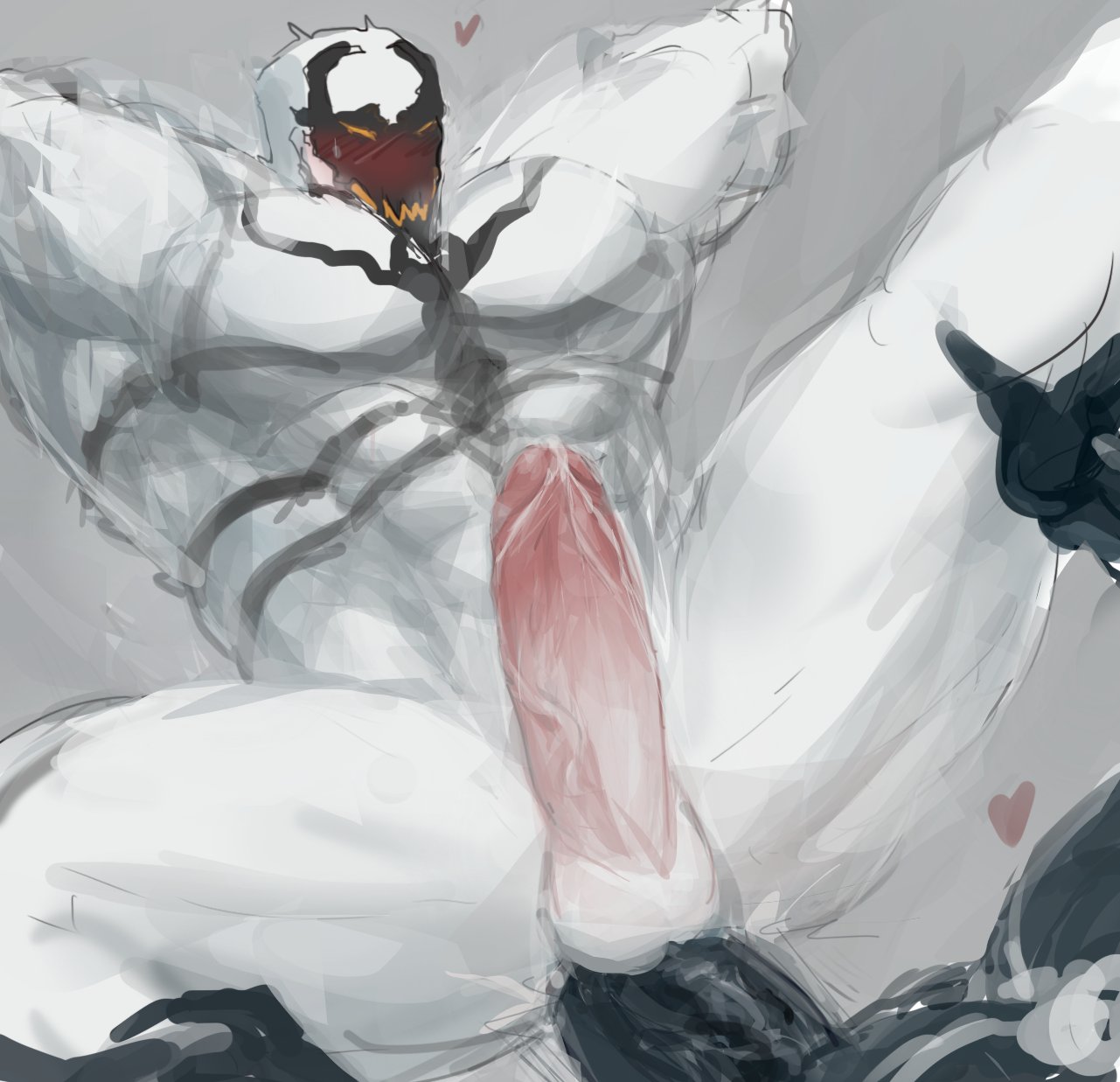 2boys, anal sex, anmei ftnn, anti-venom, ass, blush, dick, erection, faceless, gay, humanoid, legs up, looking at another, male, male only, male penetrating male, male/male, marvel, marvel comics, muscular, muscular male, penetration, penis, symbiote, tagme, venom, venom (marvel), yaoi