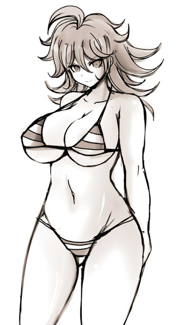 afuro alternate_version_available bikini bikini_bottom bikini_top breasts danganronpa danganronpa_2:_goodbye_despair large_breasts owari_akane skimpy_bikini smooth_skin super_danganronpa_2 tanned tanned_female tanned_skin thighs