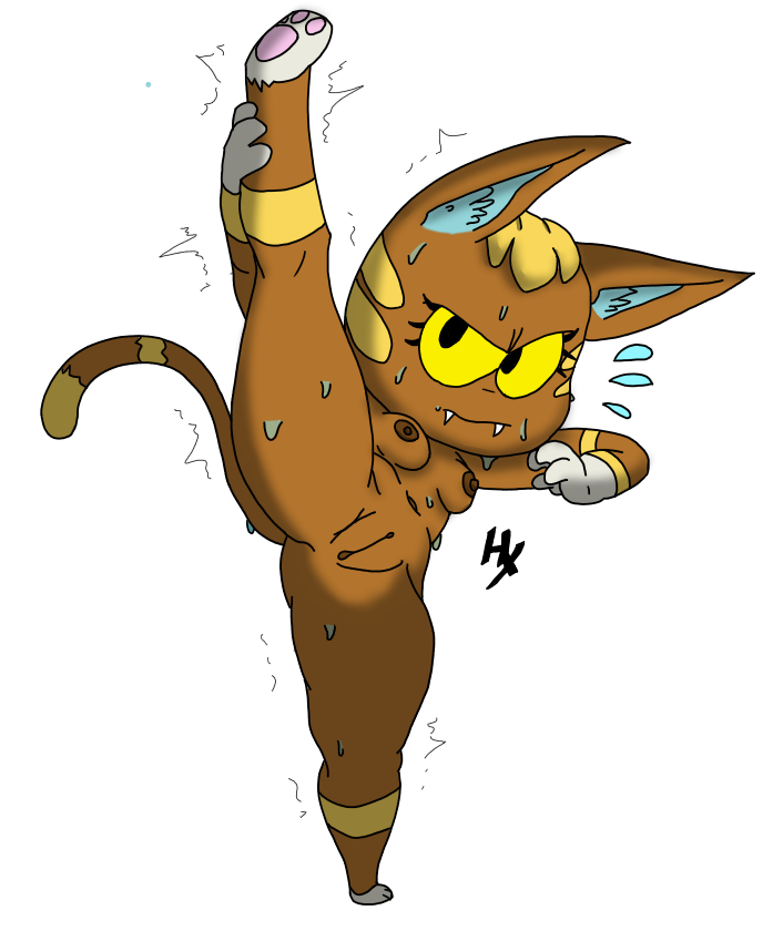 2022 animal_crossing anthro bent_arm bodily_fluids breasts colored colored_sketch domestic_cat edit extended_arm extended_leg fangs felid feline felis female flexible full-length_portrait genitals hand_on_calf hand_on_leg hand_on_own_calf hand_on_own_leg hexanne holding_calf holding_leg holding_raised_leg katt_(animal_crossing) looking_at_viewer mammal navel nintendo nipples nude on_one_leg one_leg_up portrait pussy raised_arm raised_hand raised_leg shaded sketch solo splits spread_legs spreading standing straight_leg sweat vertical_splits video_games