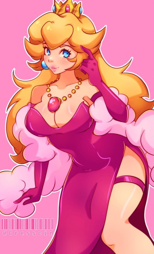 1girls big_breasts breasts cresscin female mario_(series) princess_peach super_mario_all-stars tagme