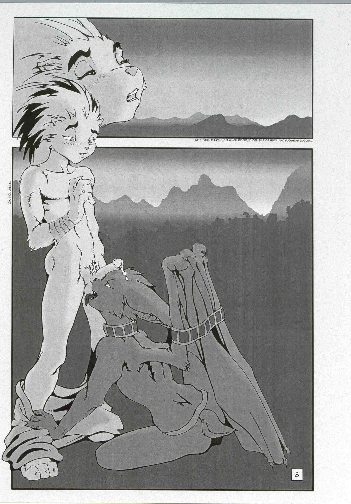 bat comic demon_hunter fel fel_(artist) gay hedgehog male monochrome penis