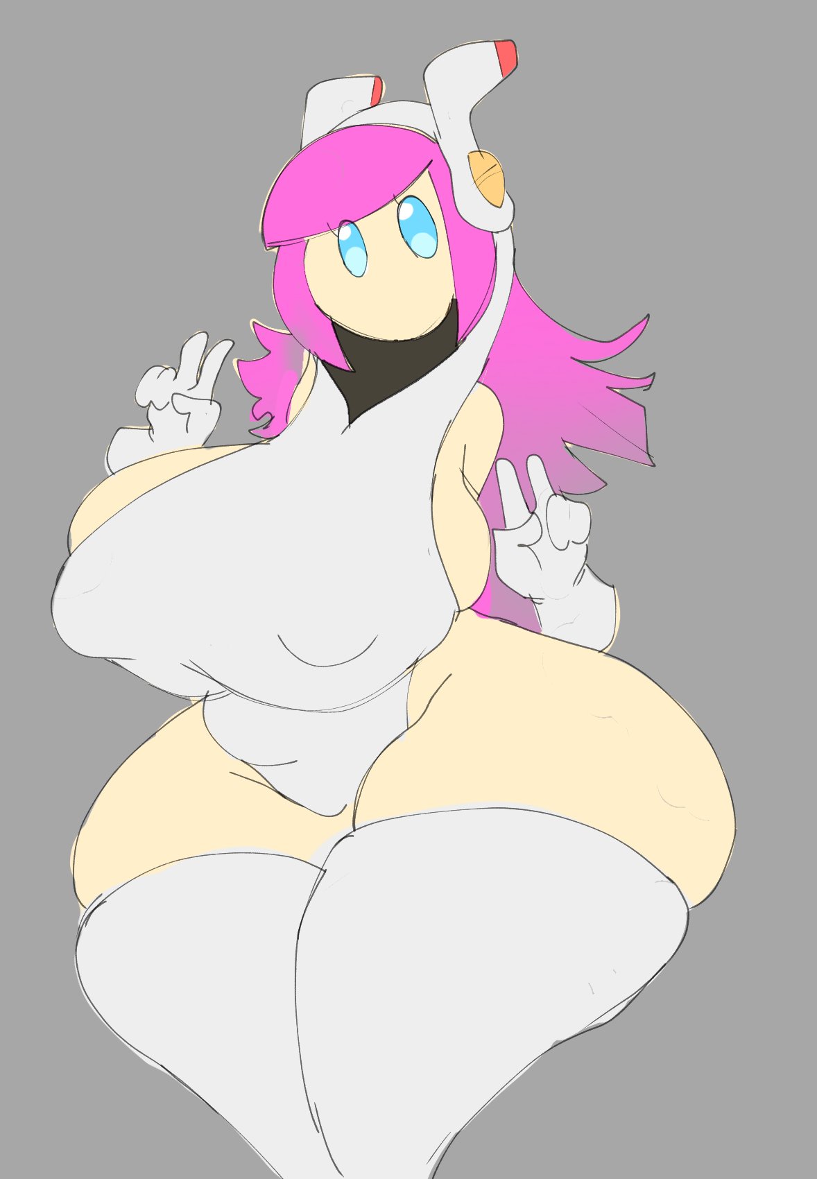 alien girl, alien humanoid, ass, big ass, fat ass, female, hyper ass, hyper breasts, kirby (series), motylek, sideass, susanna patrya haltmann, susie (kirby)