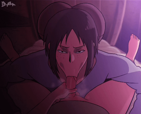 :>=, 1boy, 1girls, animated, ass, attack on titan, bertolt hoover, big ass, big butt, blowjob, d-art, dark hair, fellatio, female, freckles, male, oral, penis, pov, shingeki no kyojin, smaller male, sехual, ymir (shingeki no kyojin)