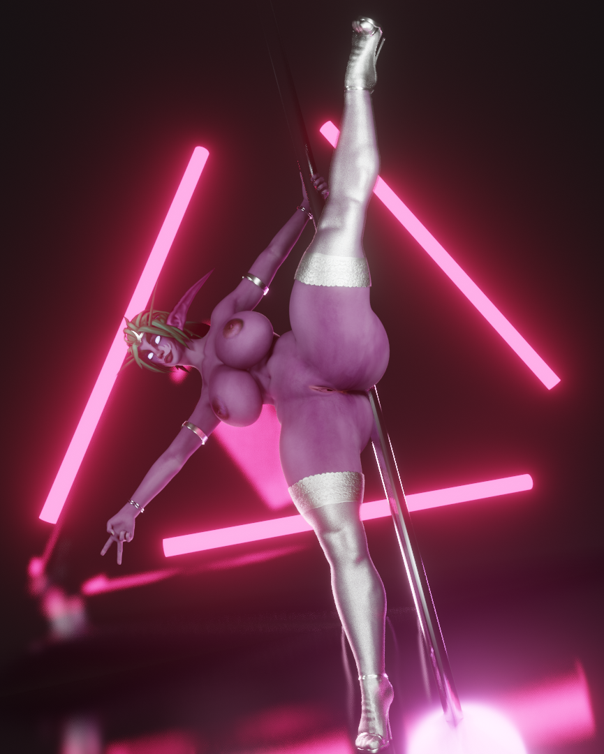 1girls 3d 3d_(artwork) big_areola big_ass big_breasts big_butt blender curvy elf elf_female elf_girl female female_only milf night_elf solo solo_female stripper stripper_pole theonequeenlis thick_ass thick_thighs tyrande_whisperwind vagina wide_hips world_of_warcraft