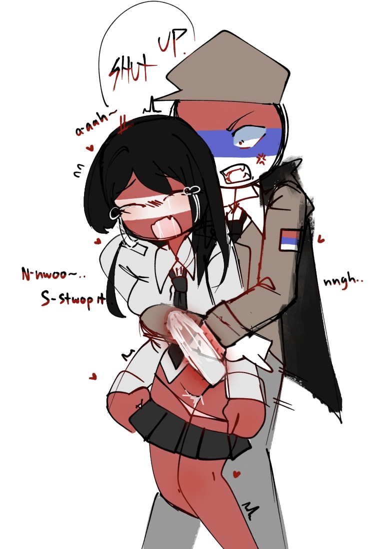 1boy 1girls anal anal_penetration anal_rape angry austria_(countryhumans) black_hair countryhumans countryhumans_girl crying cum cum_in_ass cum_inside cumming cumming_from_anal_sex female hug jinxedlove male rape school_uniform serbia_(countryhumans) smaller_female standing_sex tagme tears text