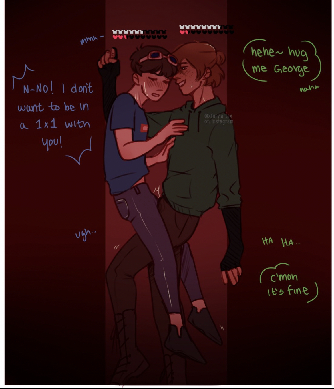 2boys, blush, boner, dream smp, dreamsmp, dreamwastaken, dsmp, embarrassed, erection under clothes, gay, georgenotfound, grin, locker, male, male only, mcyt, minecraft, minecraft manhunt, minecraft youtubers, suggestive, sweat, tagme, twitch, twitch.tv, twitter, twitter username, xfuryartsx, yaoi, youtube, youtuber, youtubers