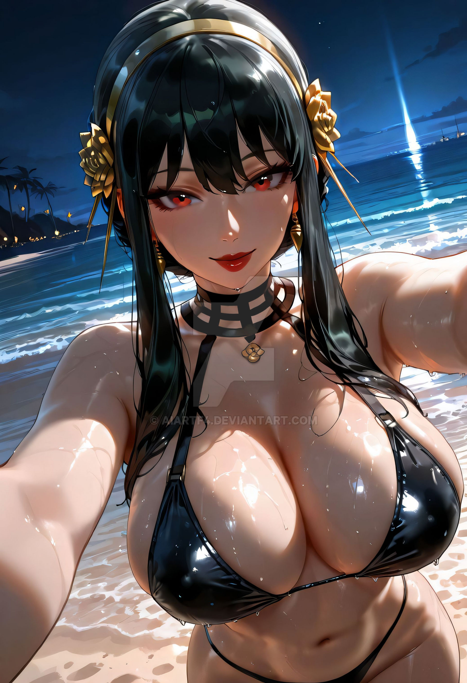 1girls, ai generated, aiartf4, bikini, breasts, female, huge breasts, solo, spy x family, yor briar