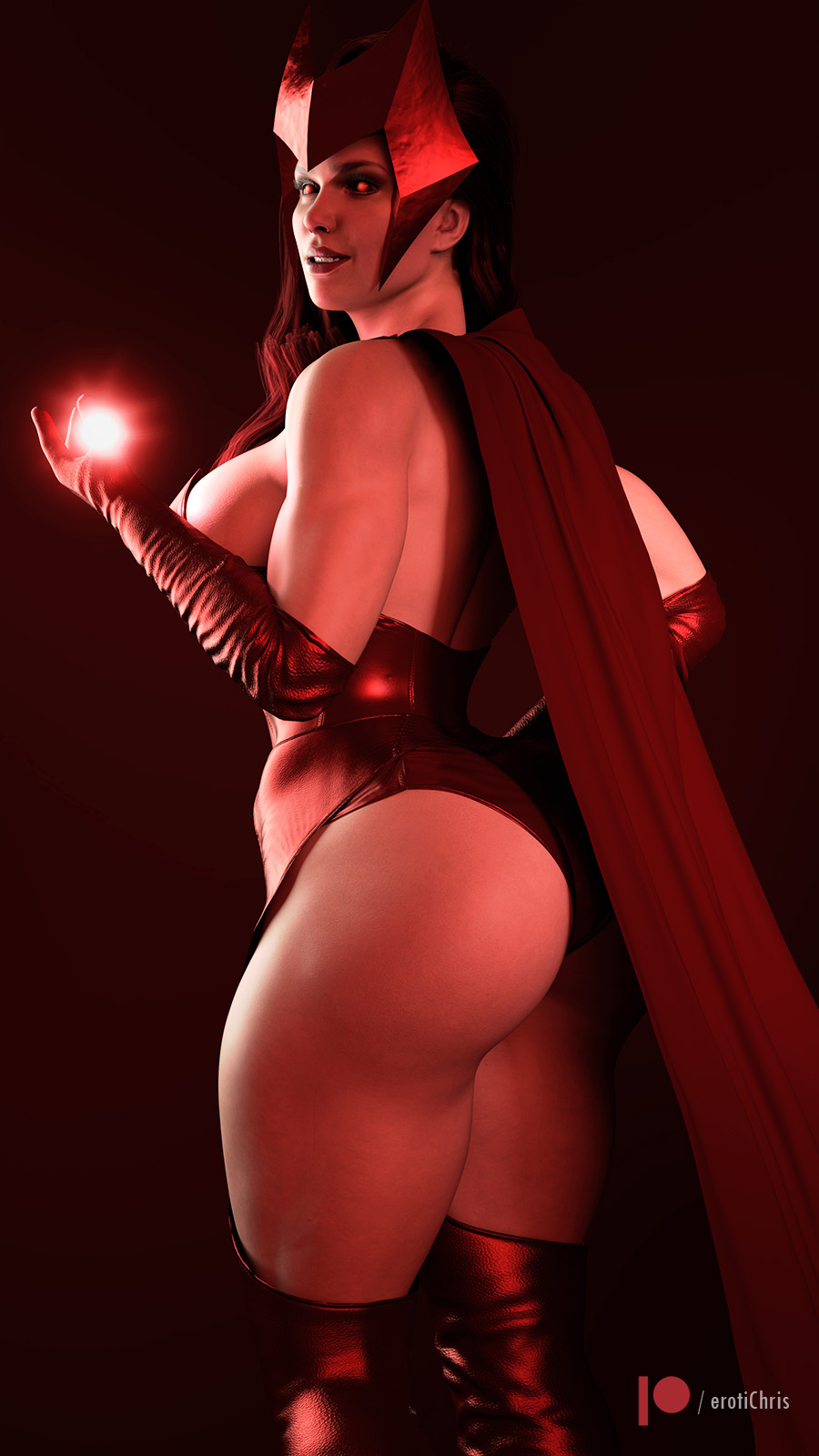 3d, alien, alien girl, ass, big ass, big breasts, breasts, cape, cga3d, cleavage, cosplay, crossover cosplay, curvaceous, curvy, curvy female, curvy figure, dc, dc comics, dress, erotichris, female, fusion, fusion character, injustice 2, kara danvers, kara zor-el, kryptonian, marvel, marvel comics, scarlet witch (cosplay), see-through clothing, supergirl, supergirl (injustice), superman (series), thick thighs, thong, voluptuous, voluptuous female
