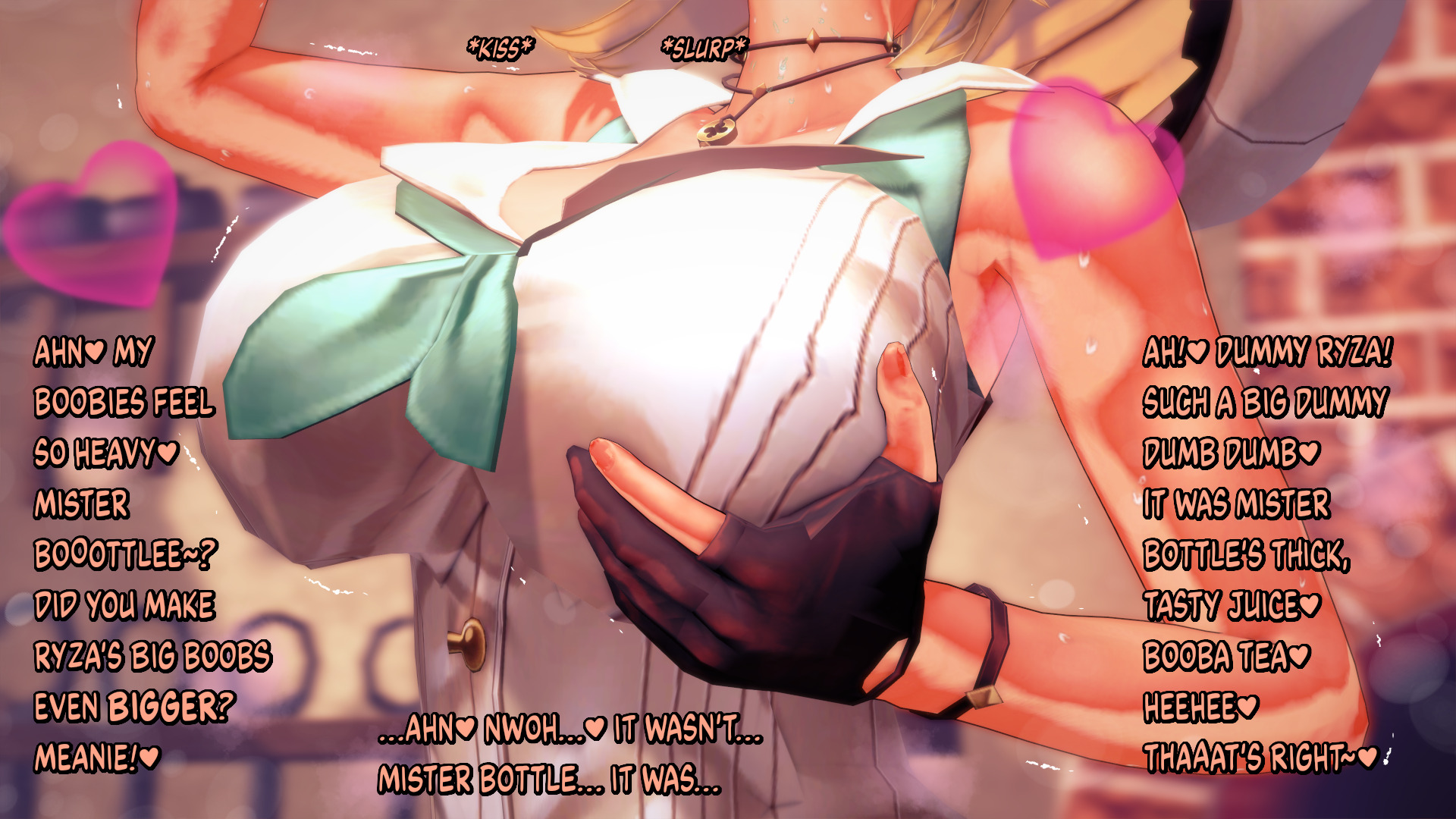 1girls, atelier (series), atelier ryza, big breasts, bimbo, bimbofication, breast expansion, breast growth, breast growth (enlargement), breasts, busty, curvaceous, curvy, curvy body, curvy female, curvy figure, drugs, english text, female, female focus, huge breasts, large breasts, reisalin stout, text, v-kris, voluptuous