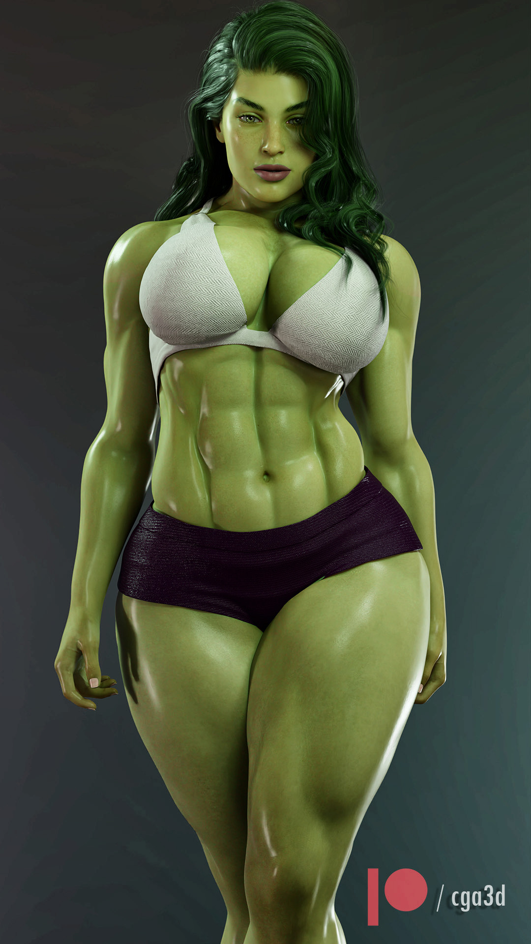 3d, 3d (artwork), ass, big ass, big breasts, big butt, breasts, bubble ass, bubble butt, busty, cga3d, curvaceous, curvy, curvy body, curvy female, curvy figure, daz studio, daz3d, erotichris, excited, female, hourglass figure, large breasts, looking pleasured, marvel, marvel comics, pose, posing, seductive, seductive look, sensual, she-hulk, thick, thick ass, thick thighs, voluptuous, voluptuous female, wide hips