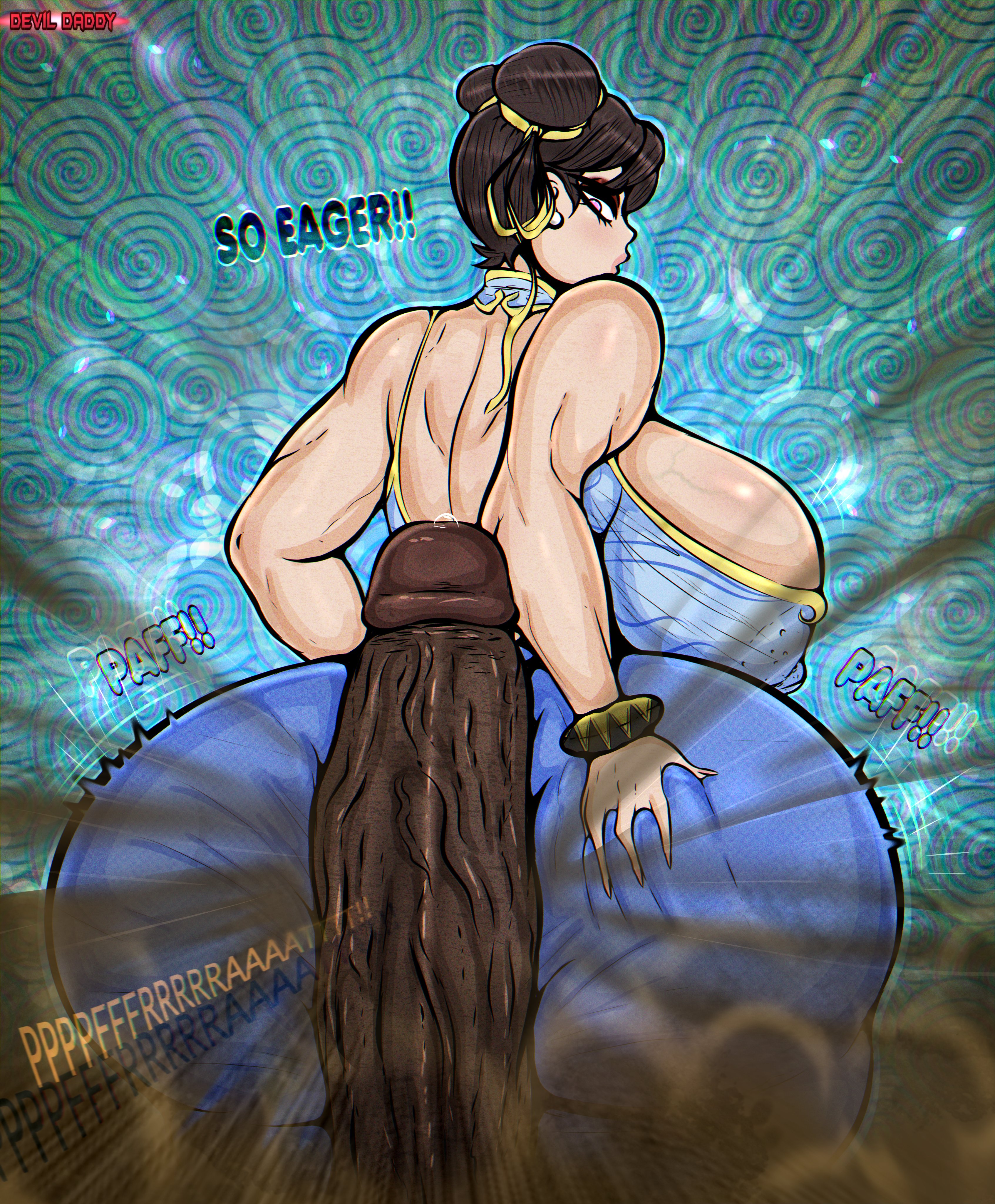 1boy, 1girls, ass, assjob, big ass, big breasts, big penis, breasts, bubble ass, bubble butt, buttjob, capcom, chun-li, clothed, clothed buttjob, dark skin, dark-skinned male, devil xtreme, fart, fart fetish, fart on dick, farting, farting on another, farting on dick, fartjob, female, hand on ass, huge ass, huge breasts, huge cock, interracial, male, penis, street fighter, street fighter 6
