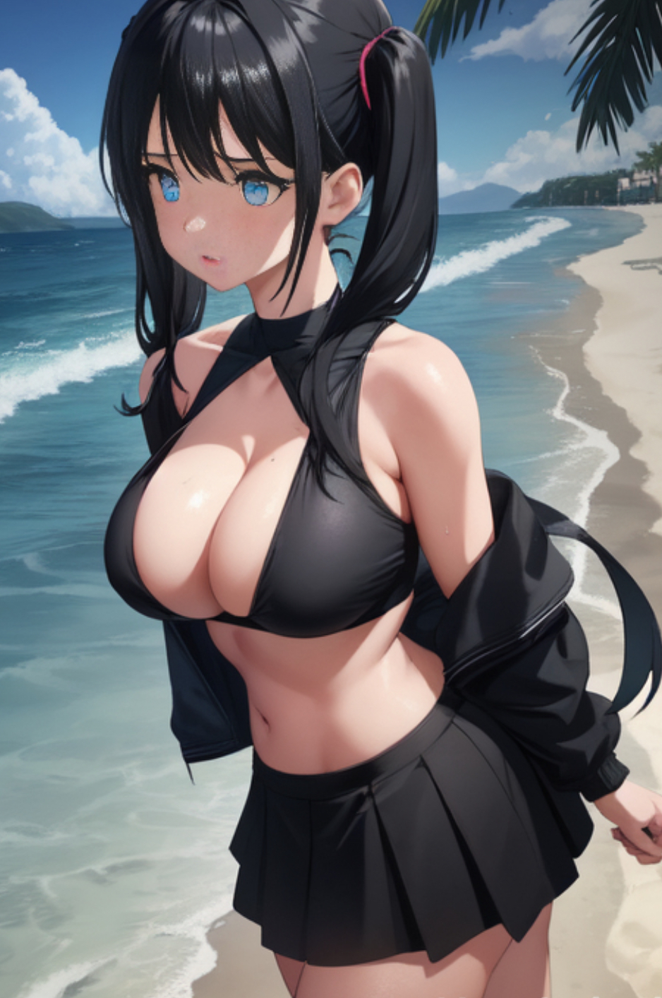 ai_generated beach big_breasts nice_ass nodoka_shinako