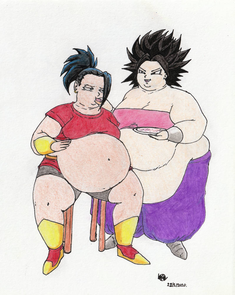 bbw belly belly_expansion belly_stuffing big_belly black_hair caulifla chubby chubby_cheeks chubby_female double_chin dragon_ball dragon_ball_super dragon_ball_z eating expansion fat fat_fetish feedee feeder feederism female_saiyan fetish food huge_belly kale kink obese obese_female overlordmetal overweight overweight_female pink_bra plump plus_size ponytail purple_pants saiyan spiky_hair ssbbw stuffed stuffed_belly stuffing thick_thighs thighs universe_6 universe_6/universe_7 weight_gain