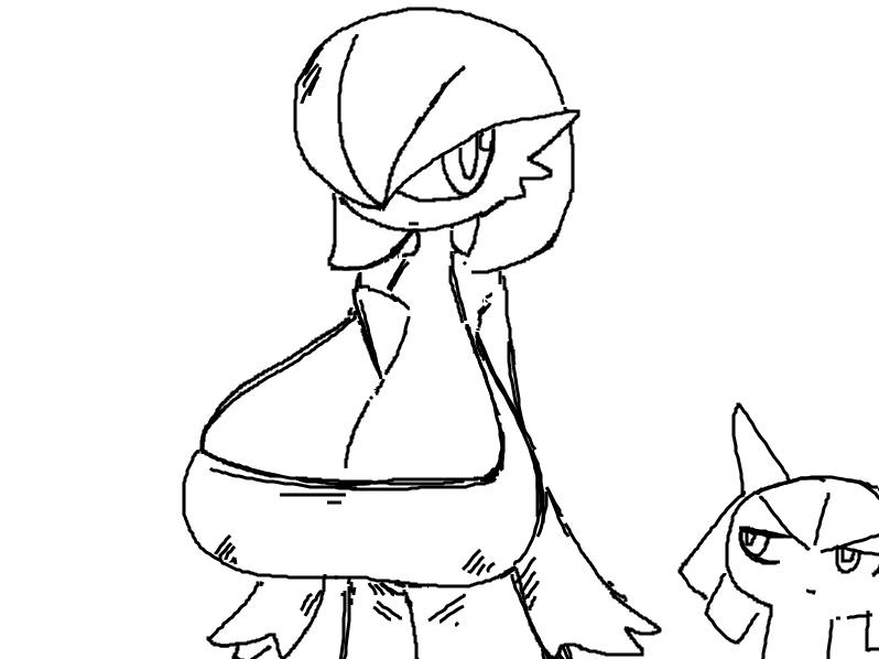 big_breasts breasts cleavage female female_focus female_only gardevoir nintendo pokémon_(species) pokemon pokemon_(species) subjectdie_(artist) tagme