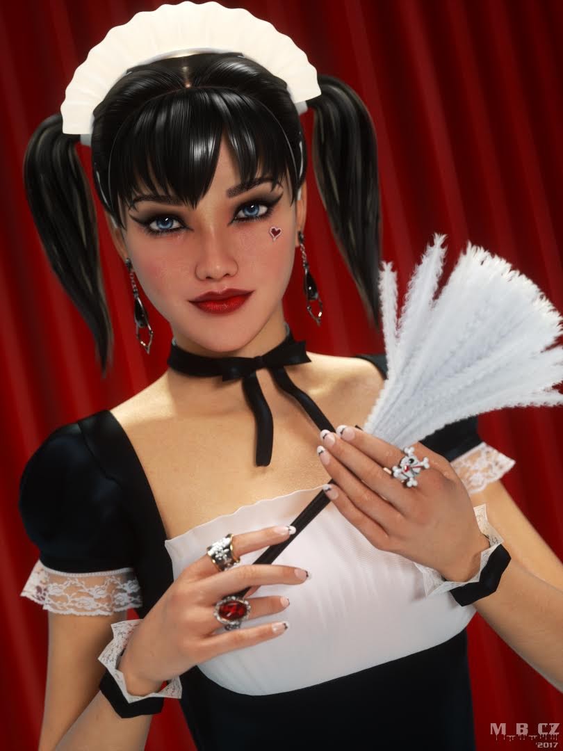 feather_duster female maid maid_uniform mbirdcz solo