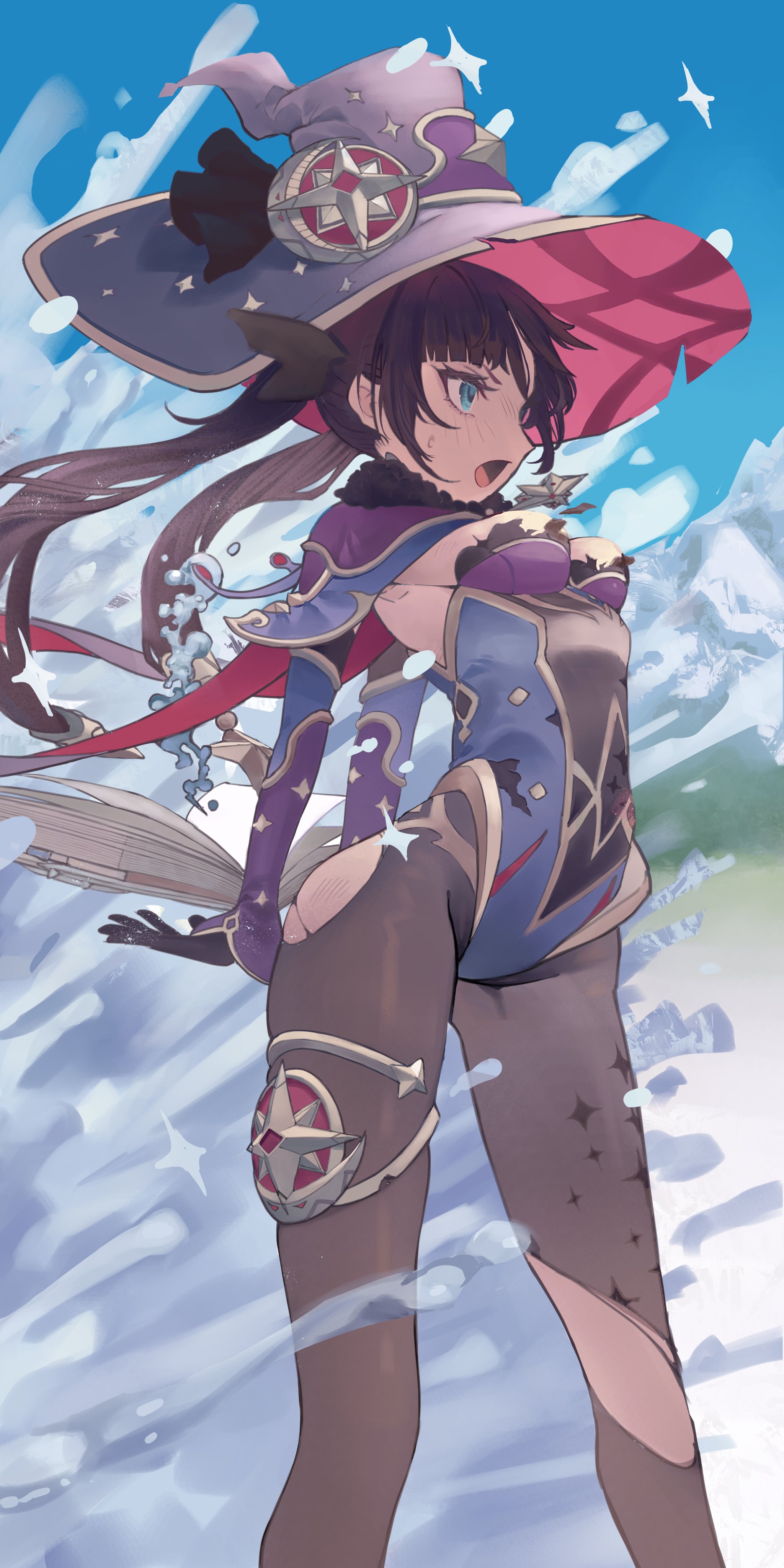 2022, big breasts, breasts, female, genshin impact, mona (genshin impact), raraia, tagme