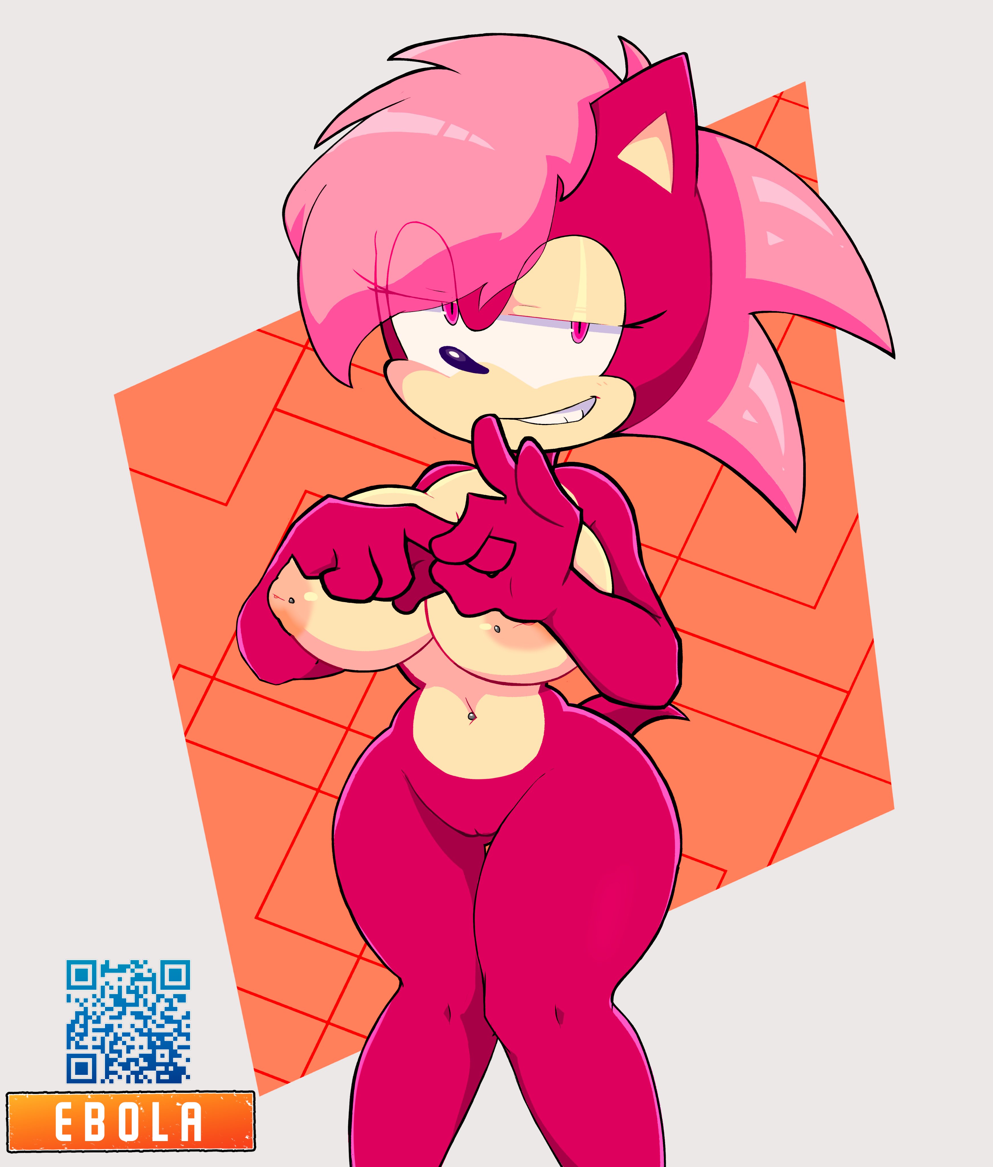 ass, big ass, big breasts, big butt, breasts, female, female only, fingers, nipples, nude, nude female, sega, solo, solo female, sonic (series), sonic the hedgehog, sonic the hedgehog (series), sonic underground, standing
