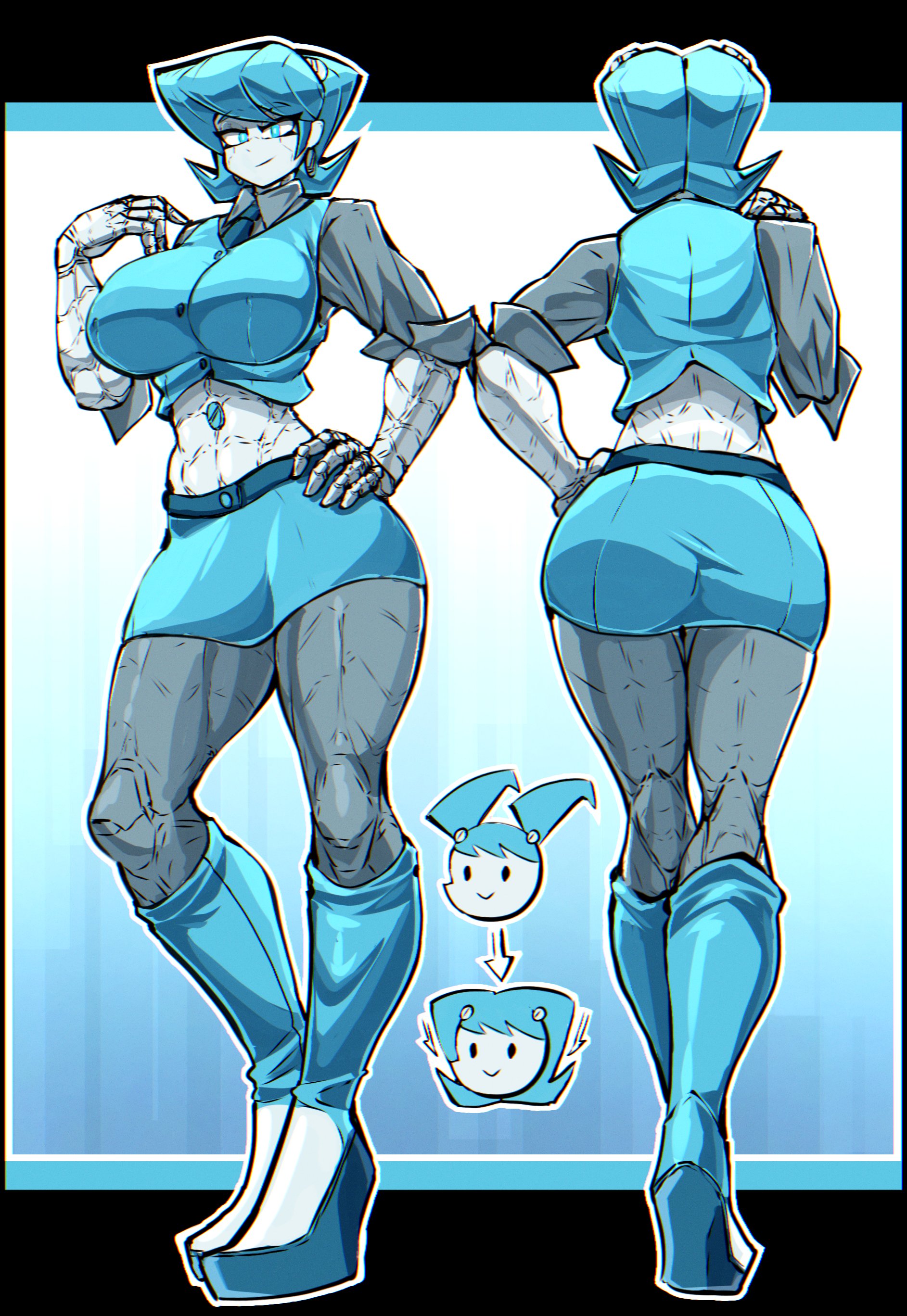 2d, aged up, ass, big ass, big breasts, breasts, bubble ass, bubble butt, female, female only, heels, high heel boots, high heels, humanoid, jenny wakeman, my life as a teenage robot, nickelodeon, robot, robot girl, robot humanoid, solo, tagme, wedge heels, xj-9, zzzhodazzz