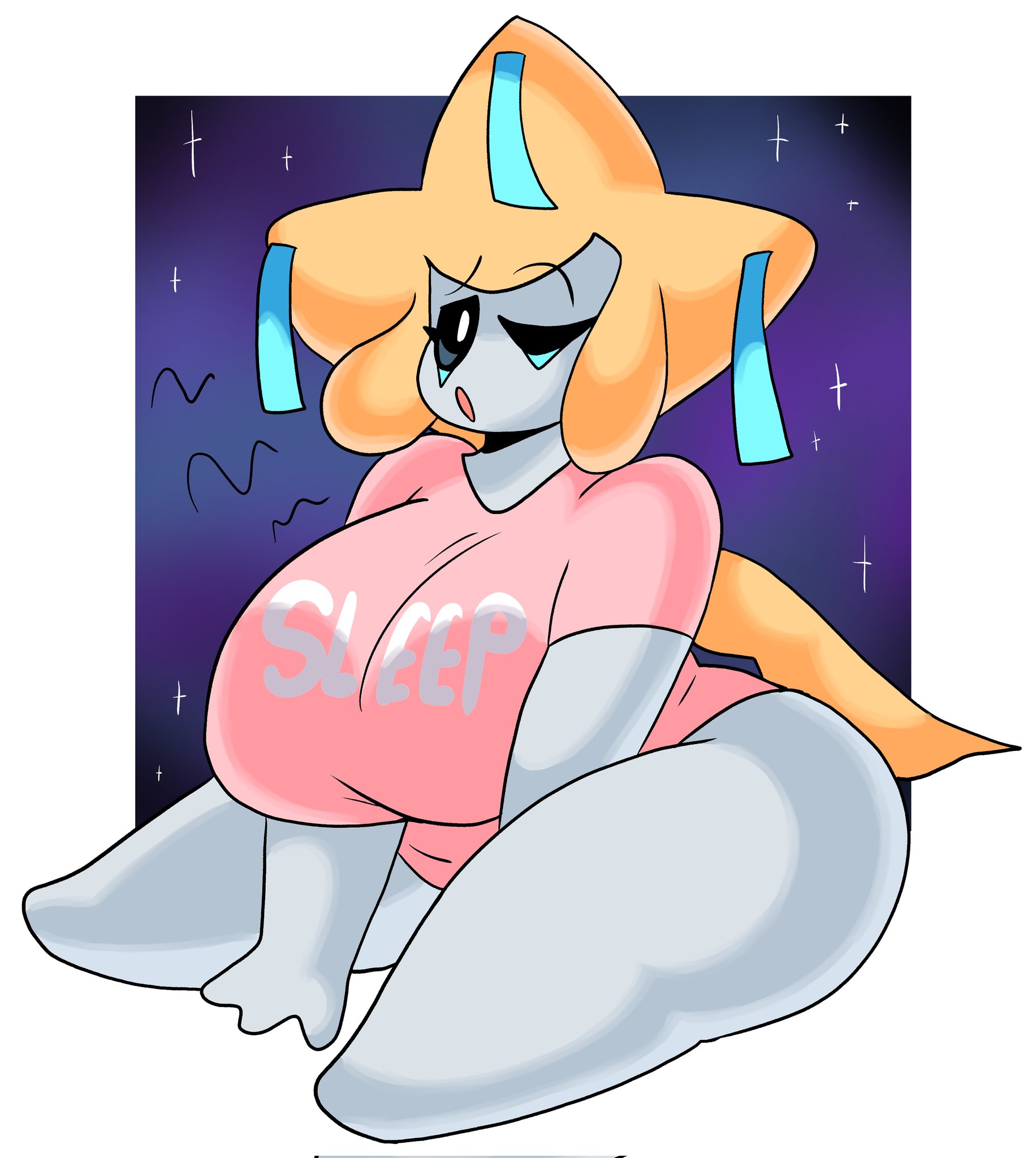 big breasts, breasts, dork boi, female, jirachi, lewd dorky, nintendo, no humans, pokemon, pokemon (species), tagme